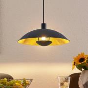 Lindby Hängelampe Narisara, Ø 40 cm, E27, schwarz-gold