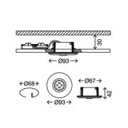 LED-Einbaustrahler Attach One, weiß, IP65