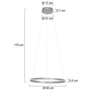 LED-Hängeleuchte Ringlux, Ø 60 cm, 2-flammig, stahl