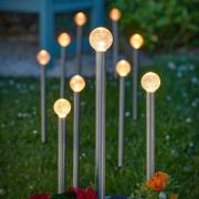 LED-Solar-Erdspieß GlowBall, 10er-Set, 44 cm, IP44