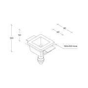 Einbaustrahler Siris, weiß, Gips, 9 cm, GU10