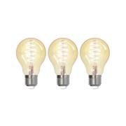 LUUMR Smart LED-Leuchtmittel 3er-Set E27 A60 4,9W amber Tuya