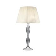 KOLARZ Tischlampe Pisani, chrom/weiß, Höhe 72 cm, Glas/Stoff