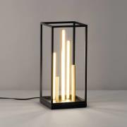 LED-Tischleuchte Grid, schwarz/gold, Metall, CCT, dimmbar