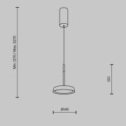 Maytoni LED-Hängeleuchte El, Ø 15,3 cm, orange, Aluminium