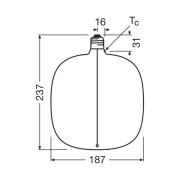 OSRAM LED Vintage Big Oval E27 4,8W 818 Filament smoke dim