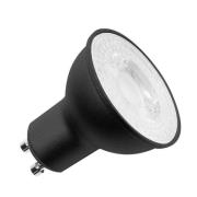 SLV LED-Reflektor GU10, 6 W, 3.000K, dimmbar, schwarz