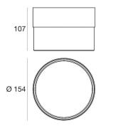 LED-Deckenleuchte Crumb, weiß, Ø 15,4 cm, Eisen, Glas