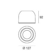 LED-Downlight Outlook S, weiß, Aluminium, Glas, dimmbar