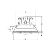 BRUMBERG BB23 LED-Spot IP65 RC-dim. Anschlussbox nickel matt