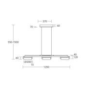 HerzBlut LED-Hängeleuchte Talon, Holz, up/down, dimmbar