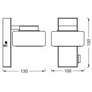 LEDVANCE LED-Wandleuchte Orbis Flame, 1-fl., chrom, IP44