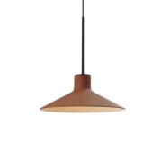 Bover LED-Hängelampe Platet, schwarz/terracotta, Ø 20 cm