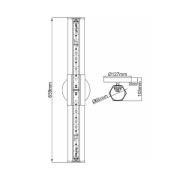 LED-Bad-Wandlampe Facet Dual, schwarz, 2-flg., Breite 66 cm