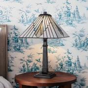 Tischleuchte Alderley, 30 cm x 30 cm, Tiffany-Stil, bronze