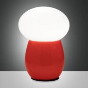 Tischleuchte Freddy, rot, Höhe 30 cm, Glas geblasen, E27