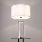 Maytoni Tischlampe Muse, weiß, Höhe 53 cm, Textil/Glas