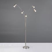 Stehleuchte Marley, nickel, Höhe 200 cm, 5-flammig, Metall