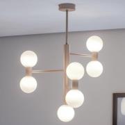 Deckenleuchte Flare 7, beige, 7-flammig, Glas, Metall