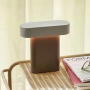 HÜBSCH LED-Tischleuchte Sleek, braun/hellgrau Eisen, PC