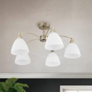 Deckenlampe Kinga, altmessing, 5-flammig