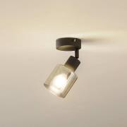 Lindby Deckenleuchte Netty, 1-flammig, grau, Glas