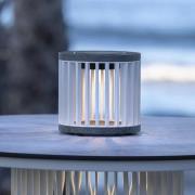 Les Jardins LED-Solartischleuchte Halo, weiß, Alu/Granit