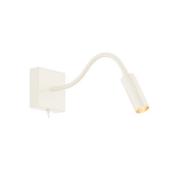Wandlampe Ojos, creme, Leselampe, verstellbar, 33 cm, G9