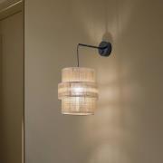 Wandleuchte Calisto, Jute, naturbraun, Schalter