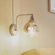 Wandleuchte Monte aus Glas, einflammig, silber