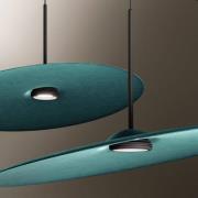 Fabbian LED-Hängeleuchte Acustica, blaugrün, 3000K, DALI