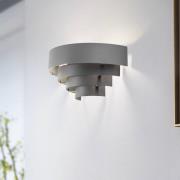 Wandleuchte Levin mit Stahlschirm, grau
