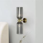 Maytoni Wandleuchte Antic, 2-flammig, gold/grau, Glas