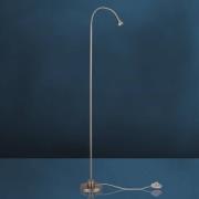 LED-Stehleuchte Mini, flexibler Arm, nickel, 3.000K