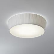Bover LED-Deckenlampe Plafonet, Ø 60 cm, weiß, Alu/Stoff