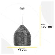 Hängeleuchte Luis, Ø 35 cm, Rattan, E27