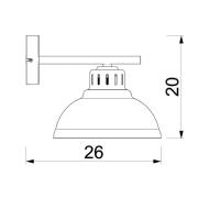 Wandlampe Sven, titan-goldfarben, Ø 21 cm, Stahl