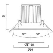 Sylvania LED-Einbauleuchte Start, schwarz, IP44, CCT dimmbar