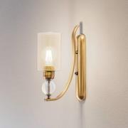 Wandleuchte Jadina, gold antik, Höhe 32 cm, Metall/Glas