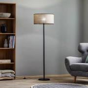 Stehleuchte Tubo, Textilschirm, beige, Ø 45 cm