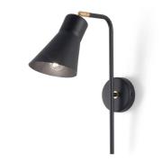 Wandleuchte Conico, schwarz/gold