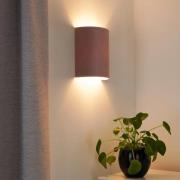Wandleuchte Celine, Soro, rosa, Stoff, E27