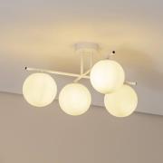 Deckenleuchte Aurora, weiß, Ø 50 cm, 4-flammig, Glas, E14