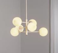 Hängeleuchte Aurora, weiß, Ø 60 cm, 6-flammig, Glas, E14