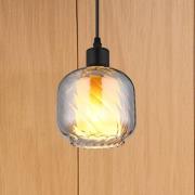 Hängelampe Xia, Ø 14 cm, rauchgrau, Glas