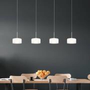 LED-Hängeleuchte Belinda, Länge 105 cm, weiß, 4-flg., Glas