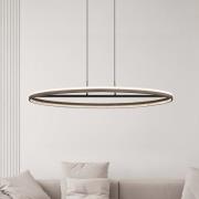 LED-Hängelampe Della, Länge 101 cm, dunkelgrau, Metall