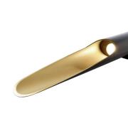 LED-Wandleuchte Apodis, schwarz/gold, Höhe 80 cm, Metall dim