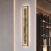LED-Wandleuchte Stone, 100 x 15 cm, CCT, schwarz, Metall