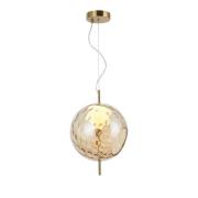LED-Pendellampe Dalia, Ø 30 cm, amberfarben/goldfarben, Glas